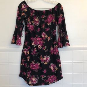 Tunic mini dress on or off shoulder